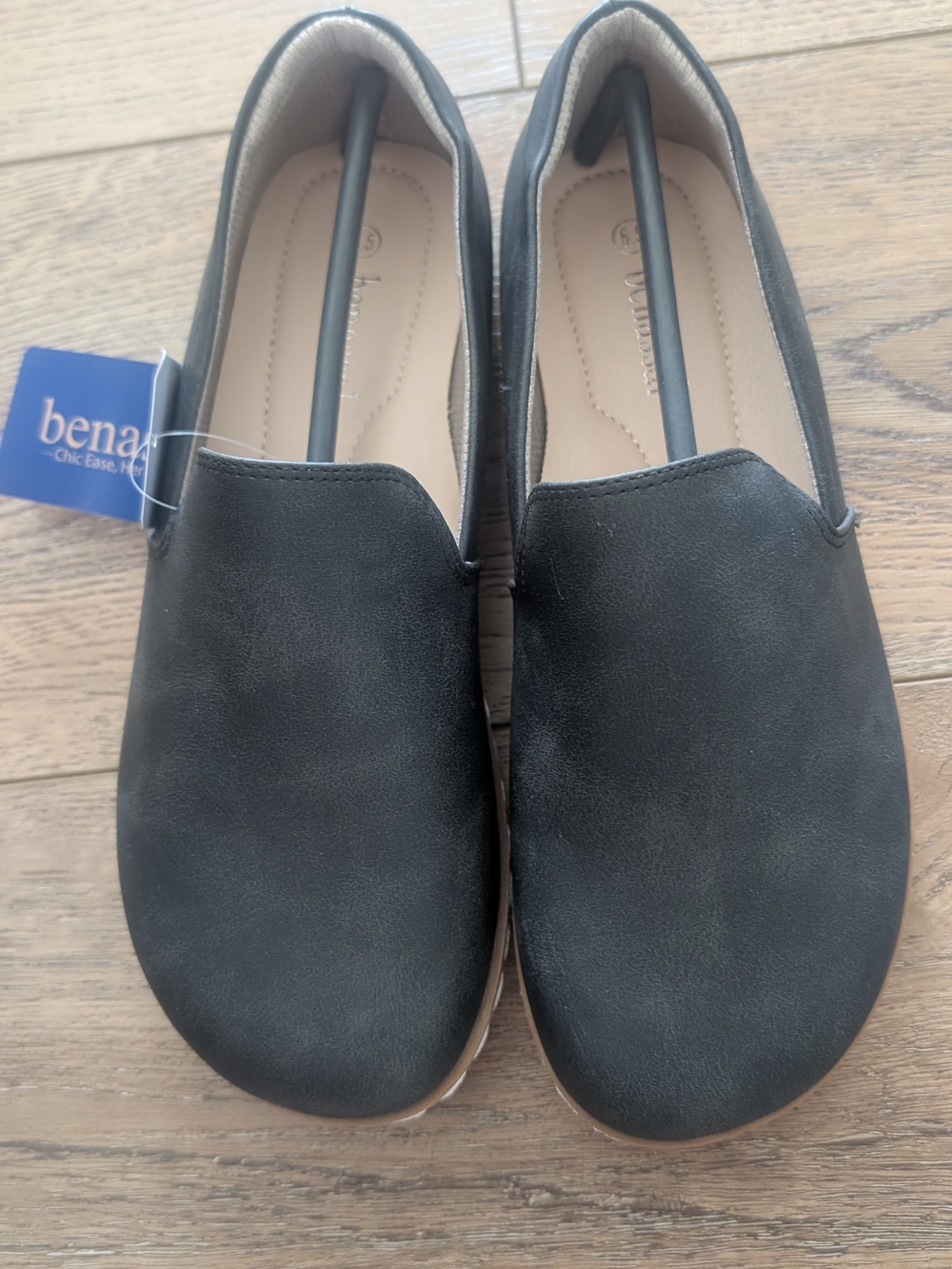 Women's Black Slip-On Casual Shoes